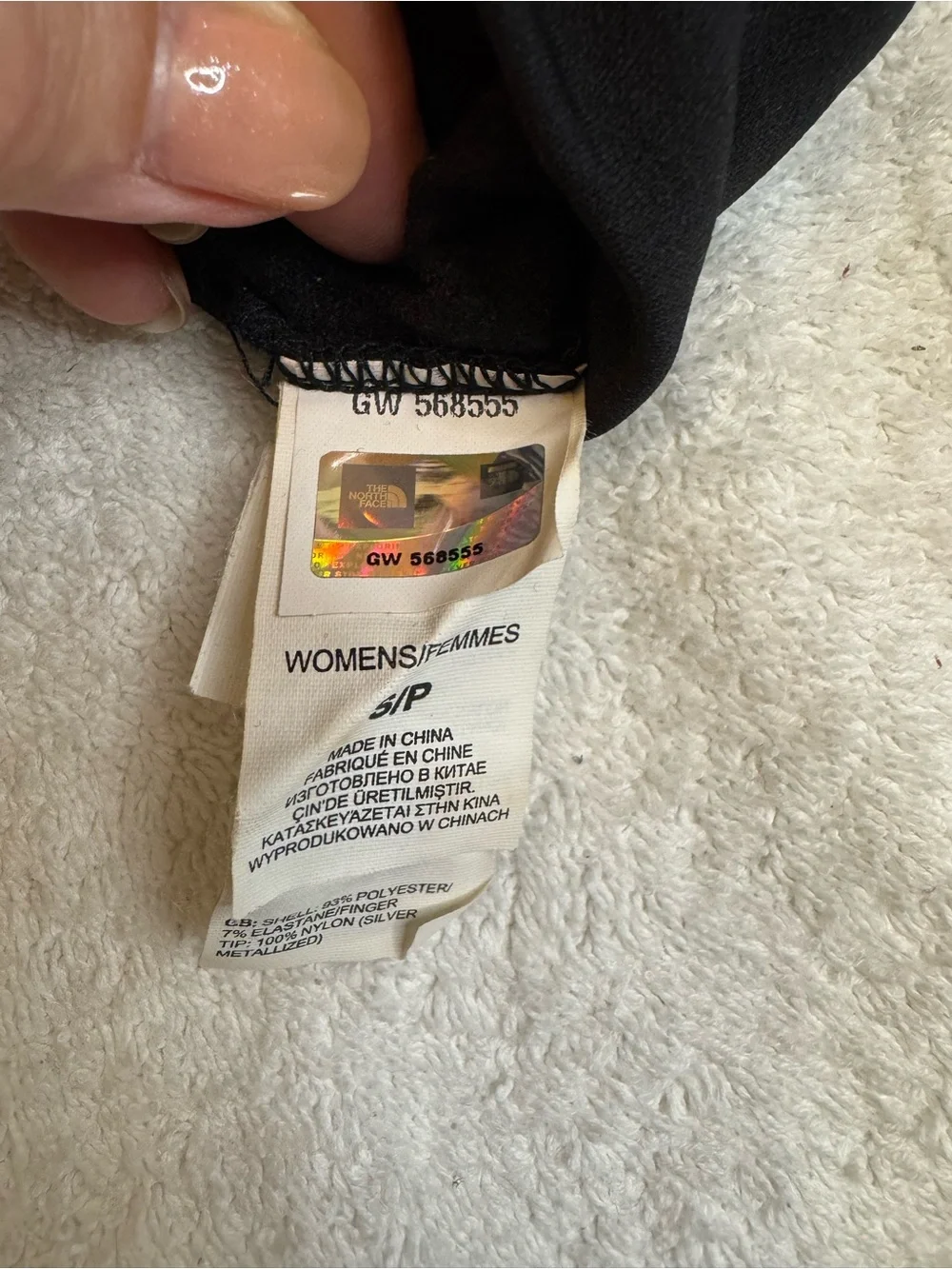 The North Face Women's S Black Etip Recycled Touchscreen Grip Fleece Gloves